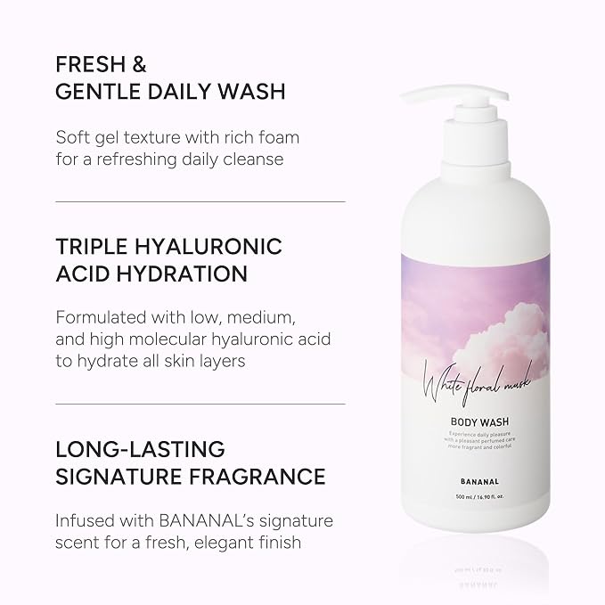 Korean Body Wash with Hyaluronic Acid & Aloe – Hydrating Moisturizing Cleanser - Image 2