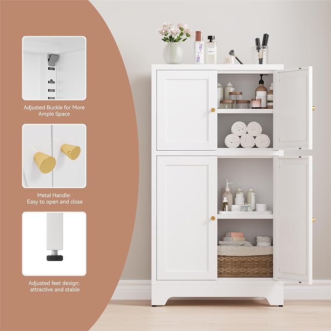 Metal Pantry Cabinet, Tall Kitchen Pantry Storage Cabinet - Image 6