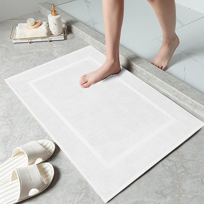 DAN RIVER Classic Cotton Bath Mats Set of 2 – Not a Bathroom Rug, Ultra Soft - Image 2