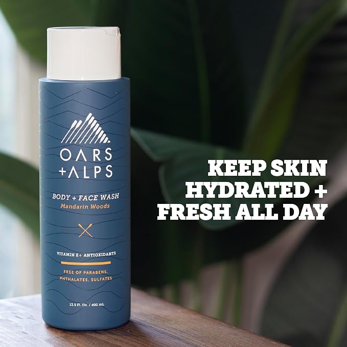 Oars + Alps Mens Moisturizing Body and Face Wash, Skin Care Infused - Image 3