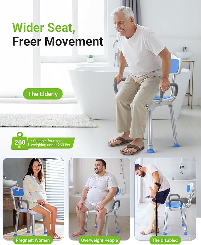 Widened Shower Chair for Inside Shower - Image 4
