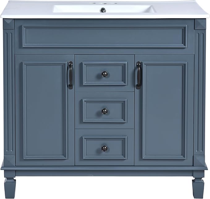 Merax 36” Bathroom Vanity with Sink, Freestanding Single Bathroom Sink Vanity - Image 8