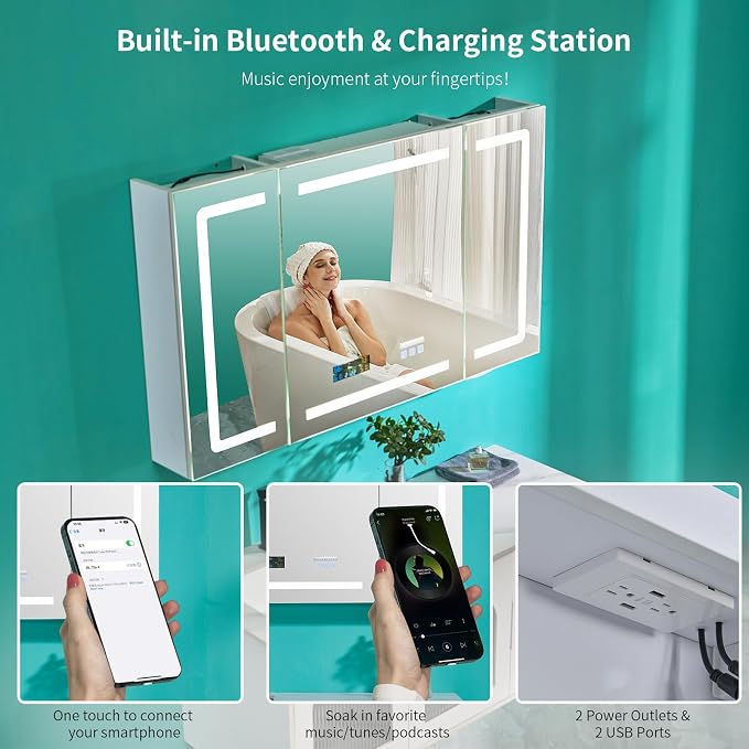 VINGLI LED Lighted Medicine Cabinet - Image 3