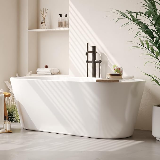 59 in Acrylic Freestanding Bathtub by Garvee