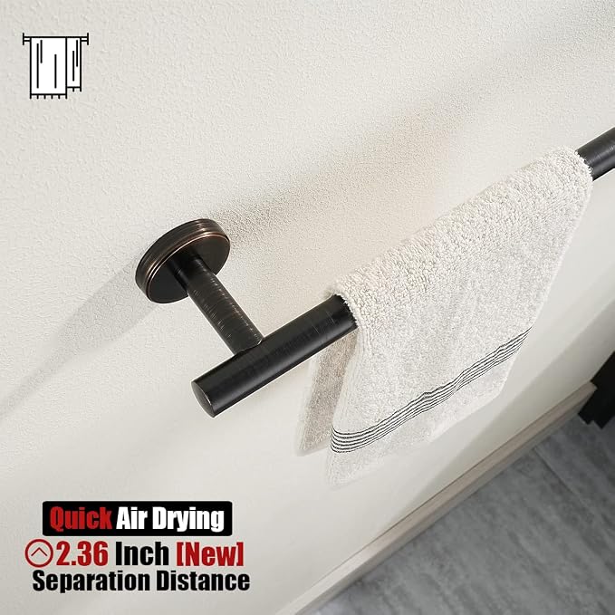 JQK Oil Rubbed Bronze Towel Bar, 27 Inch 304 Stainless Steel Thicken 0.8mm - Image 6