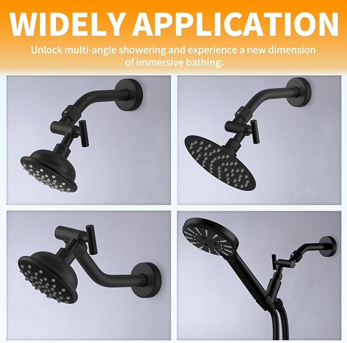 All Metal Shower Head Elbow Adapter, Adjustable Shower Head Extension Adapter - Image 6