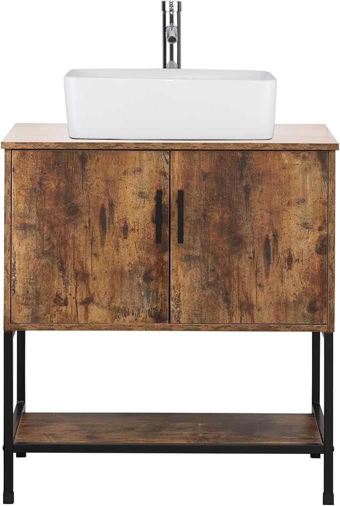 UEV Rustic Brown 30" Bathroom Vanity - Image 9