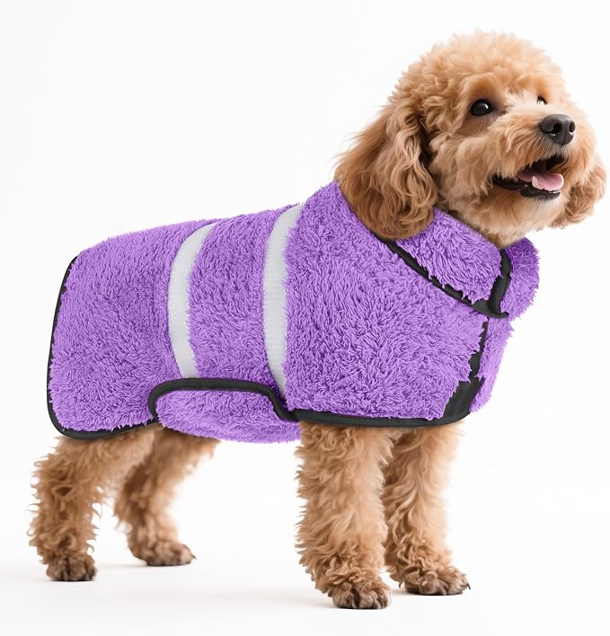 Bienbee Dog Bathrobe, Quick Drying Super Absorbent Dog Robes by Bienbee