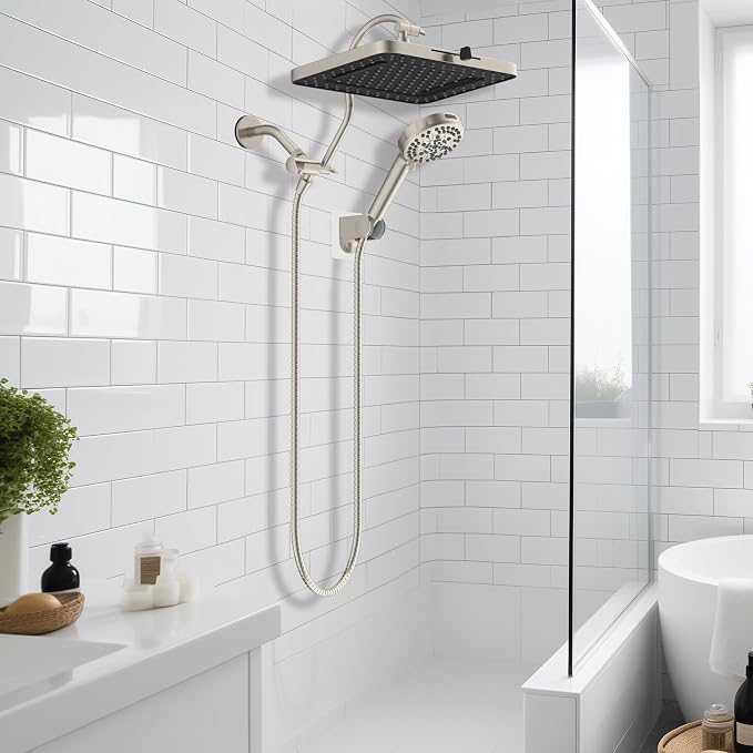 Hibbent cUPC Certified High Pressure 13'' Dual Shower Head Combo - Image 8