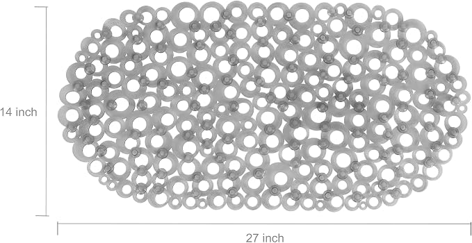 WELTRXE Oval Bathtub Mat Non Slip, Shower Mat - Image 2