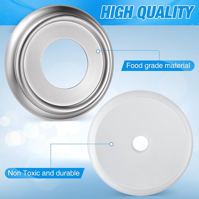 Dreyoo Metal Tub Spout Cover Ring, Bathtub Spout Trim Plate Ring - Image 2