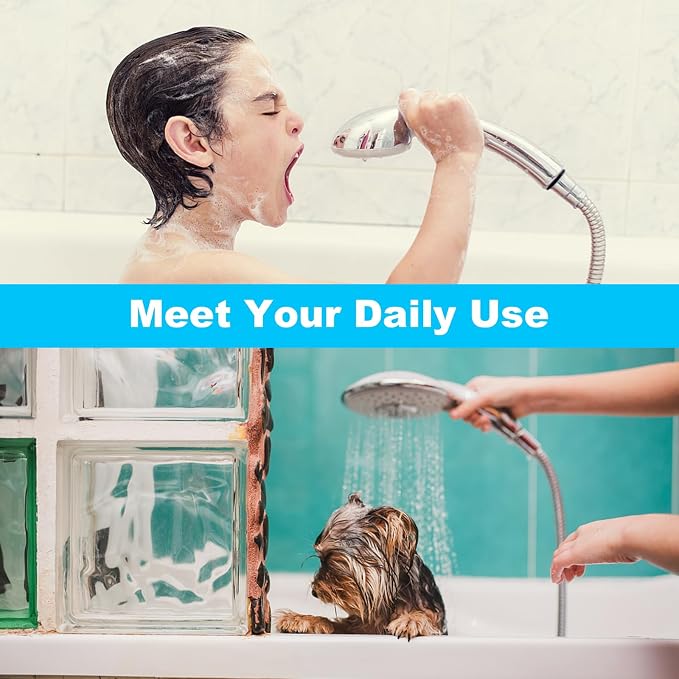 118" Shower Hose, Extra Long 304 Stainless Steel Handheld Shower Head Hose - Image 6