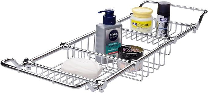 Brass Over Bathtub Racks Expandable Bath Caddy by Magionline