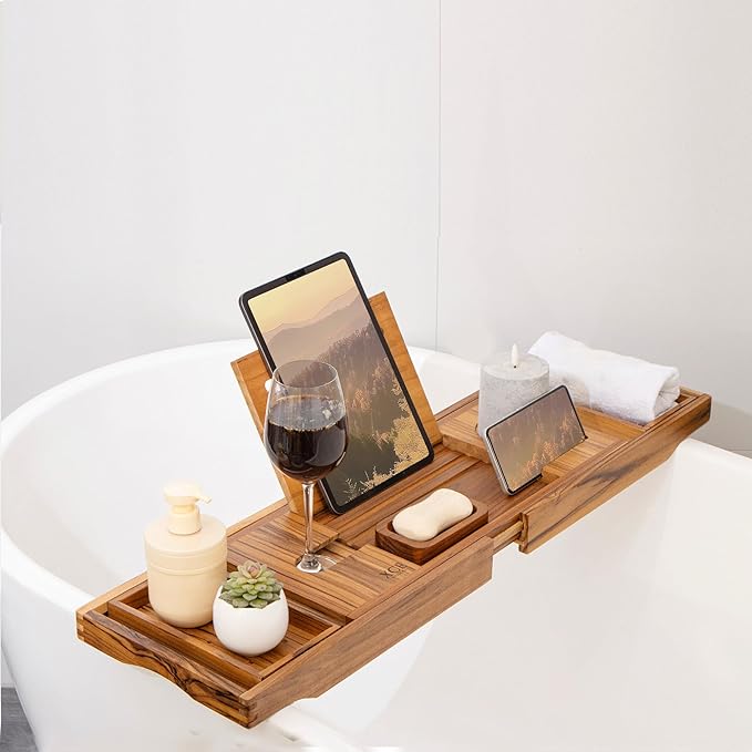 XcE Teak Bathtub Caddy Tray - Image 7