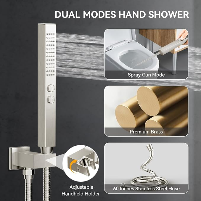 Brushed Nickel Shower System - Image 5