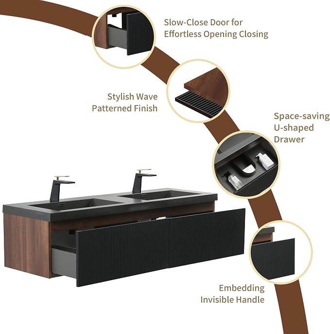 60'' Floating Bathroom Vanity - Image 3