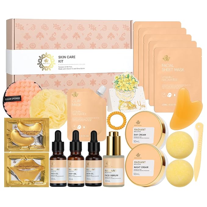 Orange 23 Pcs Facial Skin Care Set by RAROSAACCA