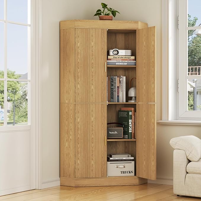 70.3'' Corner Cabinet, Corner Kitchen Pantry - Image 7