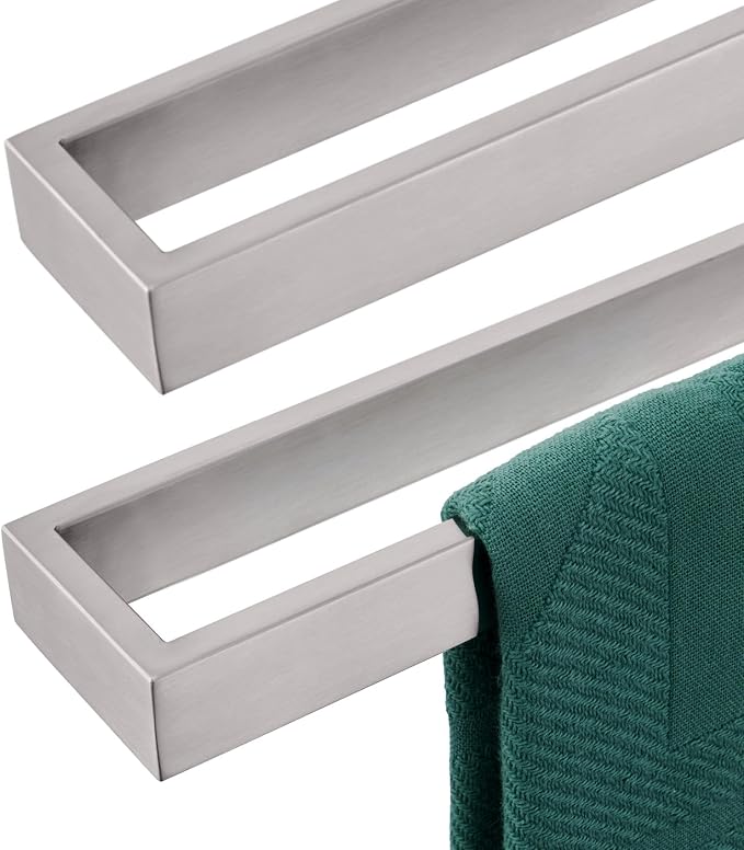 KOKOSIRI Towel Bars Brushed Nickel Bath Towel Hanger Holder 24-Inch Kitchen by KOKOSIRI