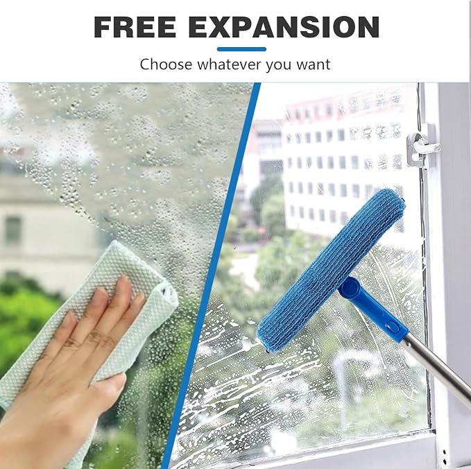 Professional Window Squeegee, 2 in 1 Window Cleaner - Image 6