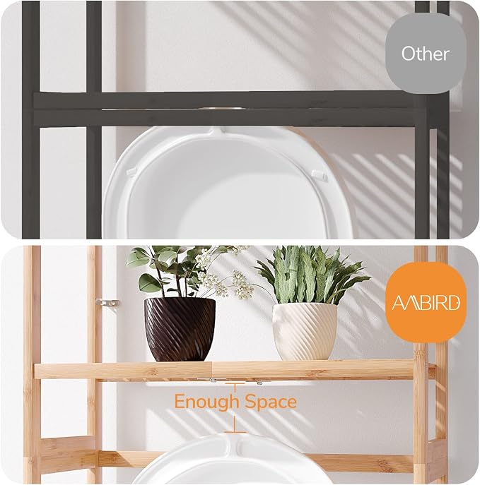 AMBIRD Over The Toilet Storage, 3-Tier Bathroom Organizer Over Toilet - Image 6