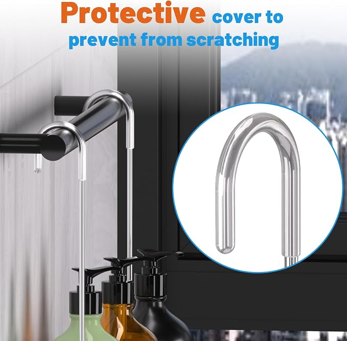 YUOROS Shower Caddy Hanging, Over the Door Shower Organizer Rack 304 Stainless - Image 4