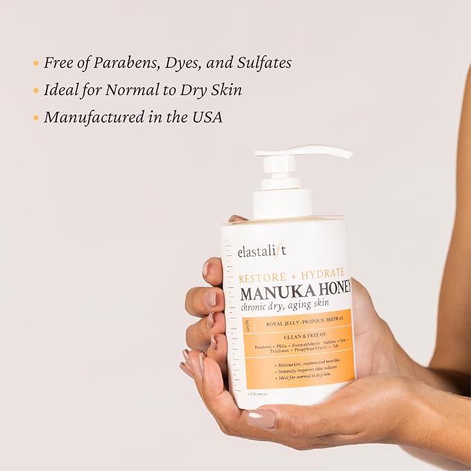Elastalift Manuka Honey Cream Face Moisturizer & Body Butter Lotion - Image 6