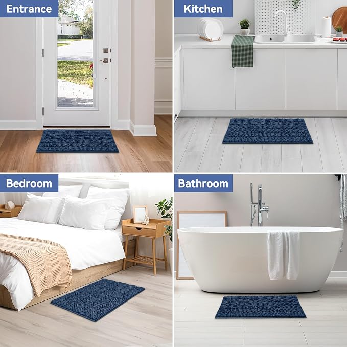Bcoimo 30"×20" Chenille Bath Mat – Non-Slip - Image 7