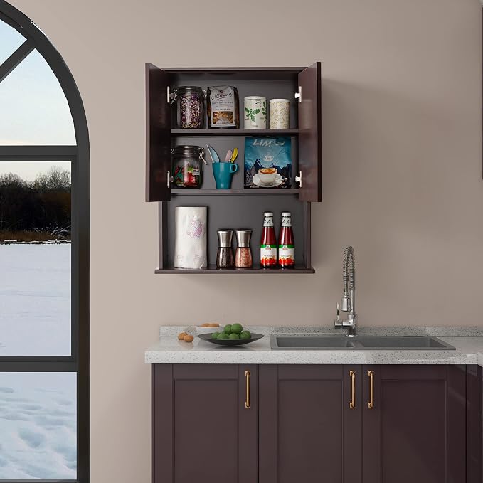 Wall Cabinet, 23x29 inch Medicine Cabinet, Over Toilet Storage - Image 9