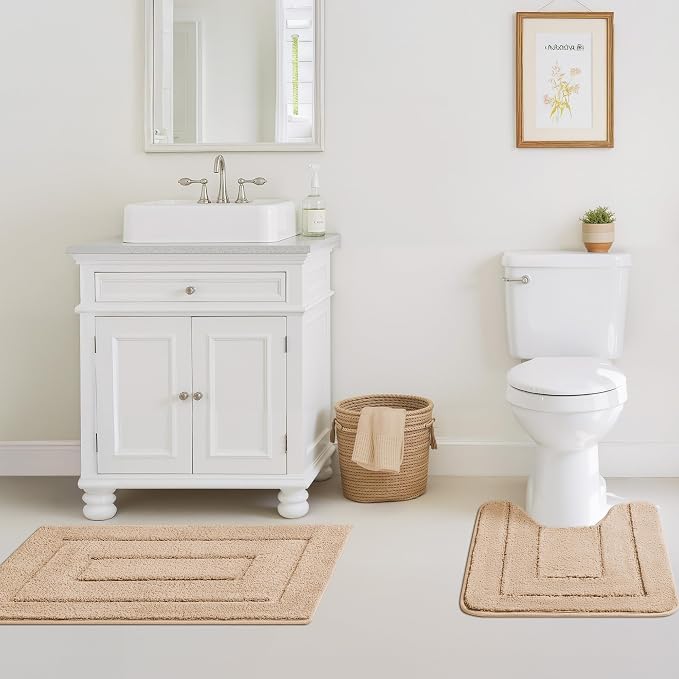 GRANNY SAYS Bathroom Rugs Sets 3 Piece, Soft Absorbent Microfiber Bath Mats - Image 6