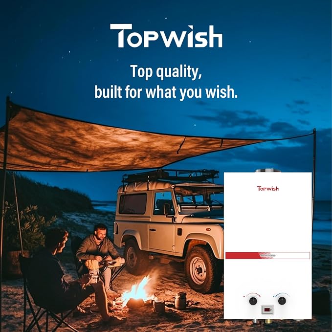 Tankless Water Heater 10L, 2.6GPM Portable Propane Camping Water Heater - Image 7
