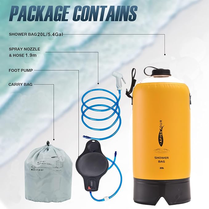 Portable Camping Shower Bag - 10L/2.2 Gallons Solar Shower Water Bag - Image 2