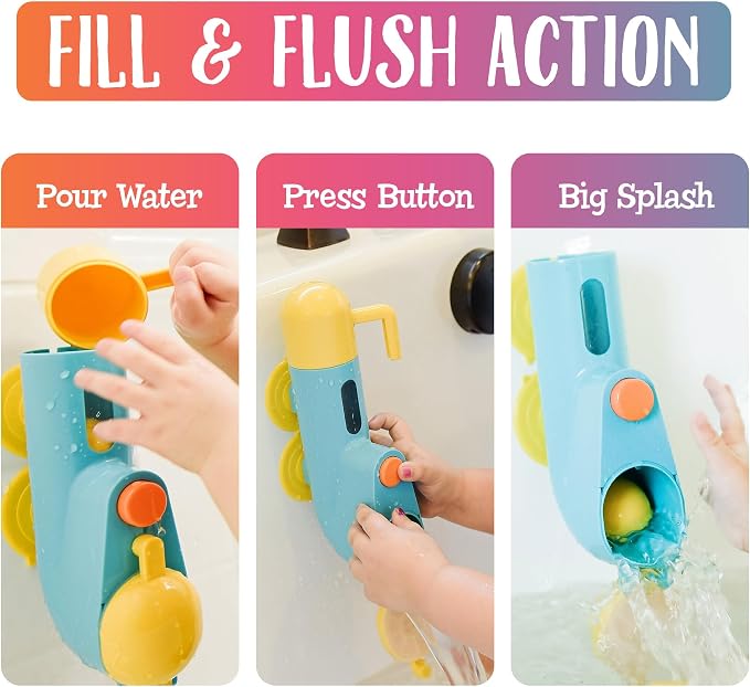 Fill N' Splash Submarine Bath Toy - Image 2