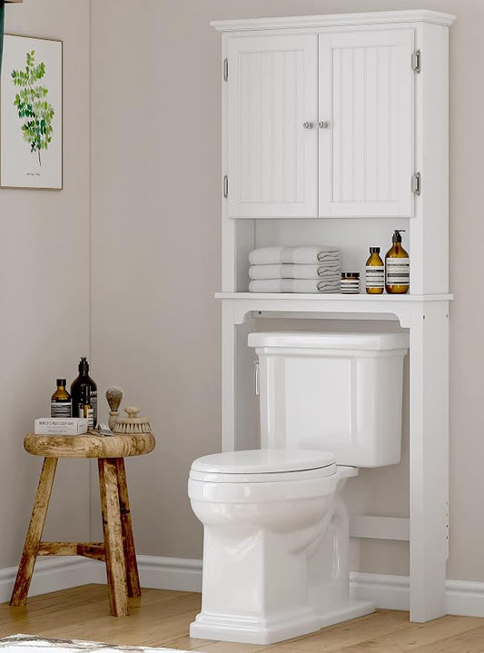 UTEX Over The Toilet Storage Cabinet, Over Toilet Bathroom Organizer by UTEX