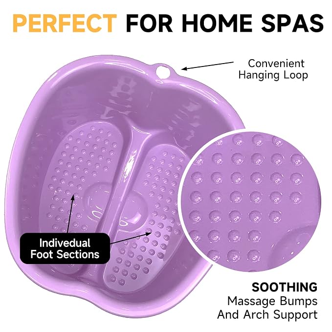 Foot Soaking Bath Basin, Large Size Feet Massager Tub, At Home Spa Pedicure - Image 6