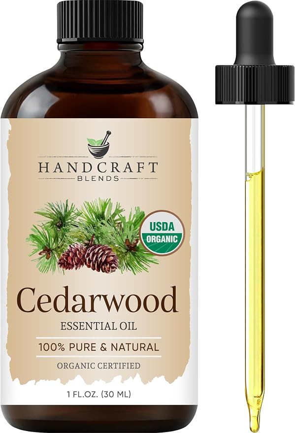Handcraft Blends Organic Cedarwood Essential Oil – 1 Fl Oz – 100% Pure and by HandcraftBlends
