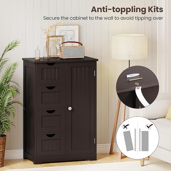 Giantex Bathroom Storage Cabinet - Image 6
