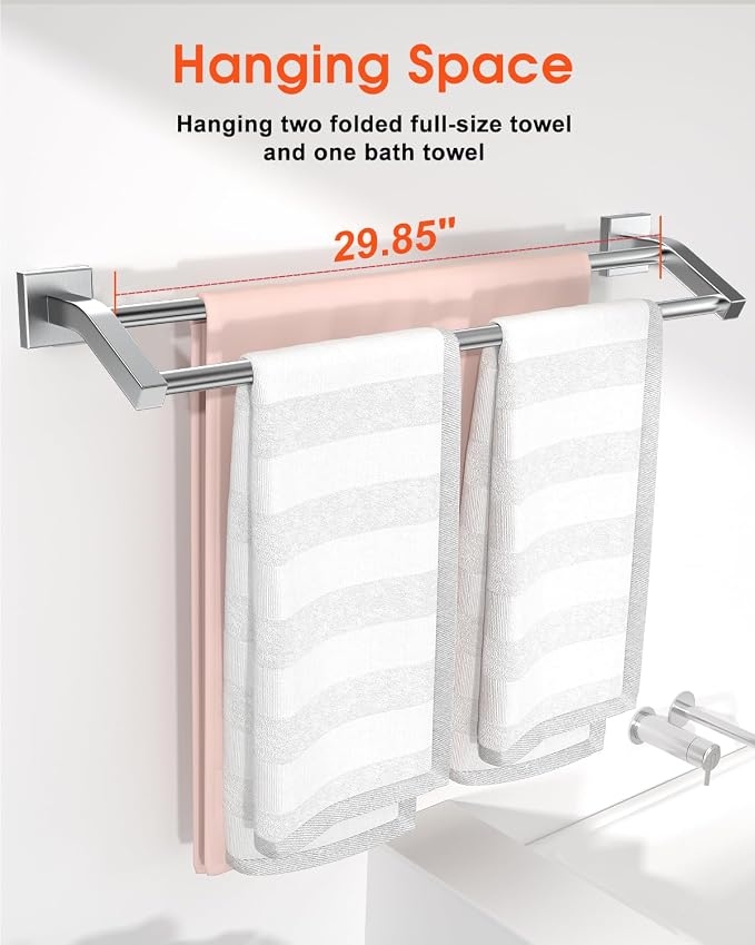 Alise Double Bath Towel Bars Towel Racks - Image 3