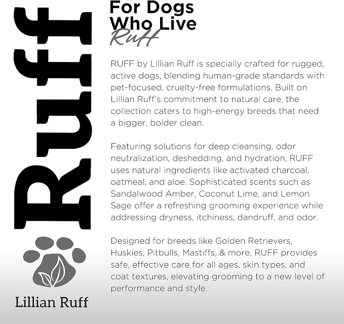 Ruff by Lillian Ruff Activated Charcoal Pet Shampoo – Deep Cleanser, Deodorizer - Image 7