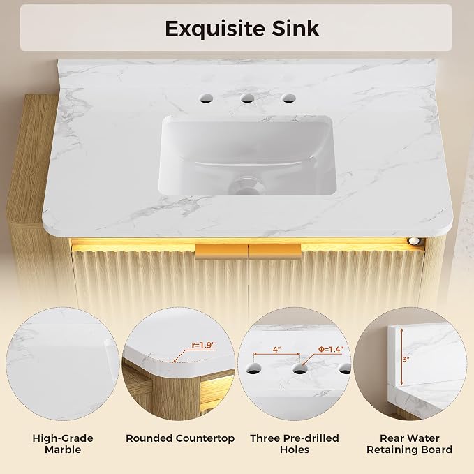 IRONCK 36" Bathroom Vanity - Image 7