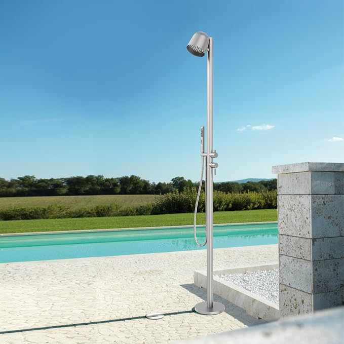 Freestanding Outdoor Shower Faucet Set, Outdoor Shower Kit by Tomfaucet