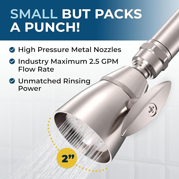 HammerHead Showers® Solid Metal 2 Inch High Pressure Shower Heads - Image 3