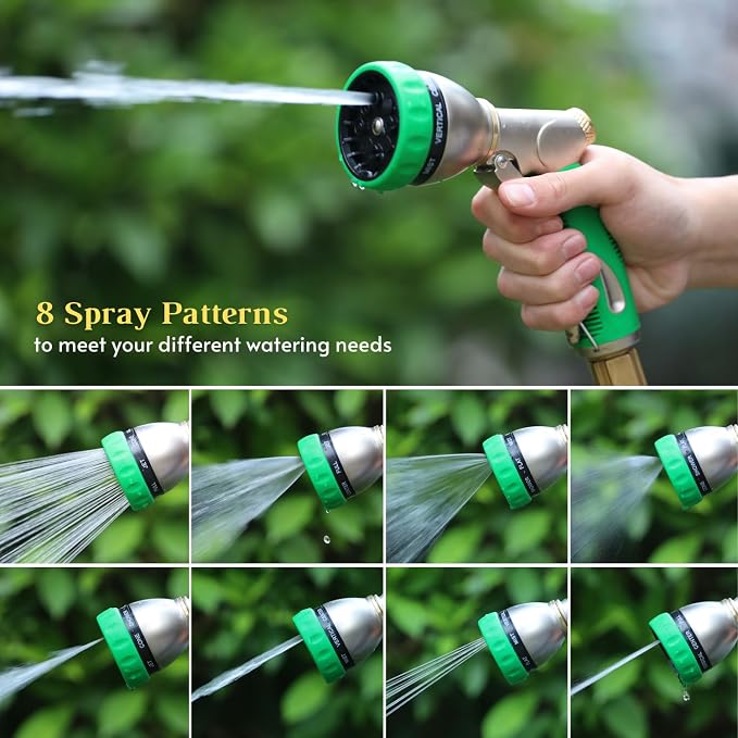 HOSUN Garden Hose Nozzle Sprayer Heavy Duty, 100% Metal Water Hose Nozzle - Image 4