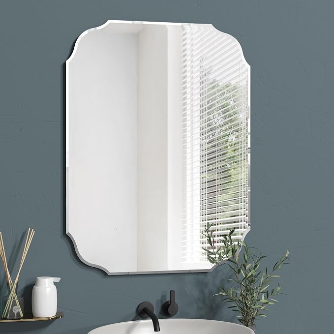 Silver Wall Mirror-Beveled Edge Frameless Mirrors by GOAND