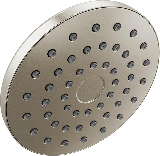 Delta PivotPro Brushed Nickel Rain Showerhead, Single Setting 7 Inch Round by DeltaFaucet