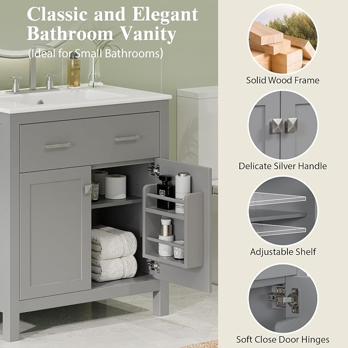 Linique 30" Bathroom Vanity - Image 4