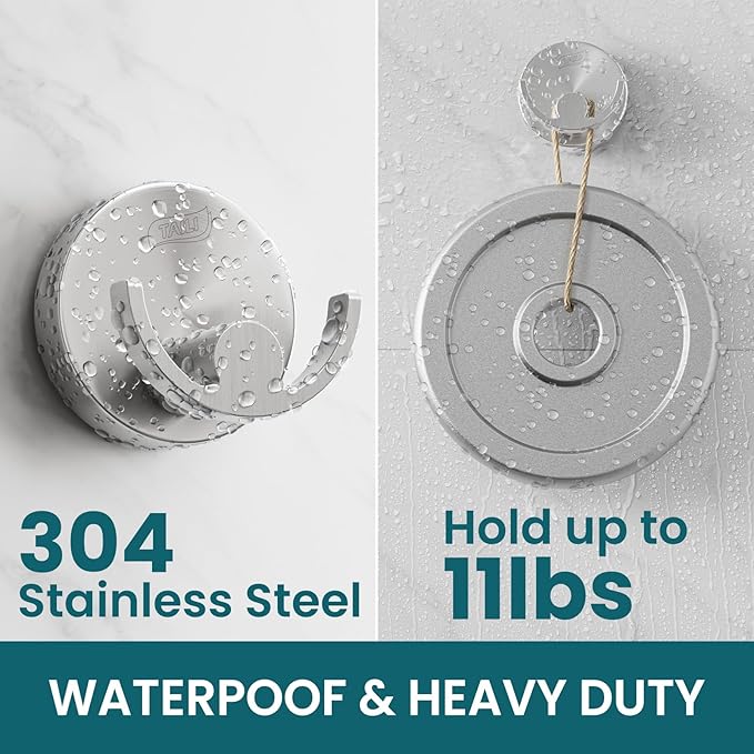 TAILI Stylish 304 Stainless Steel Bathroom Suction Hooks - Image 3