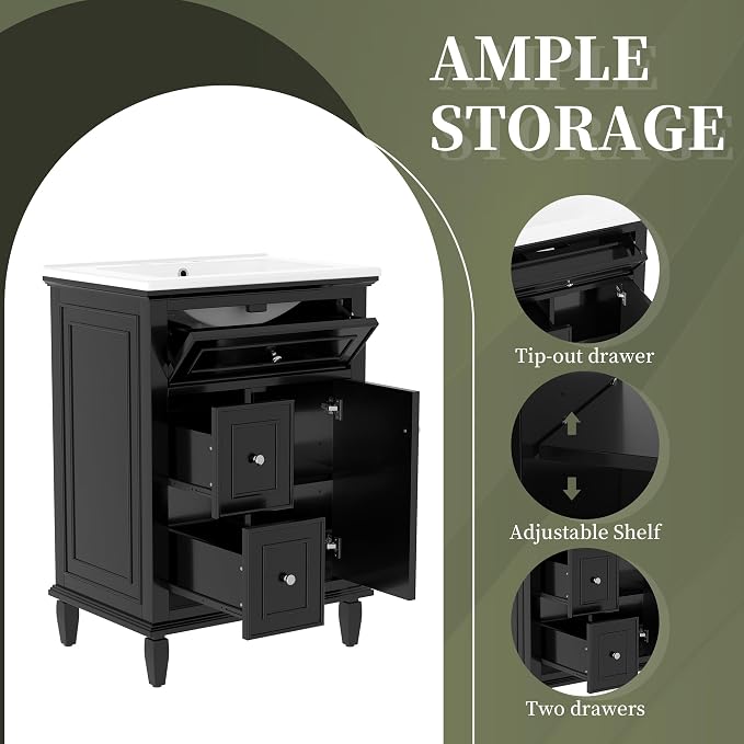 Linique 24" Bathroom Vanity - Image 4