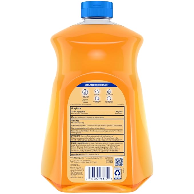 Dial Antibacterial Defense Liquid Hand Soap + Aloe, 52 Fl Oz Hand Soap Refill - Image 7