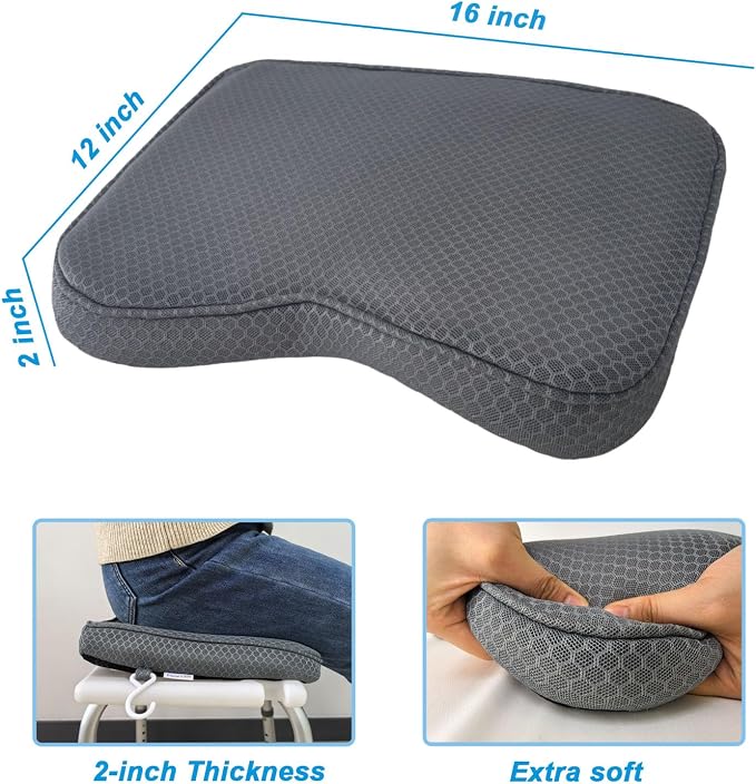 Esme L&H Shower Seat Cushion for Transfer Benches in Bathtub, 4D Mesh Fabric - Image 3